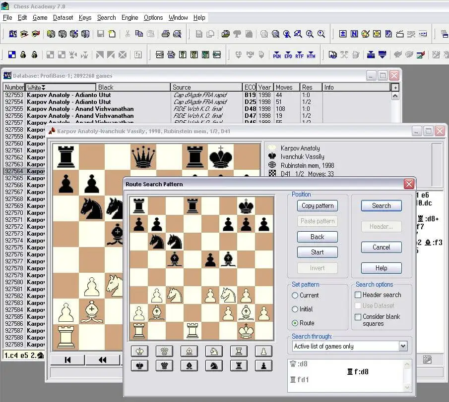 Suche nach einem Manöver in der Datenbank