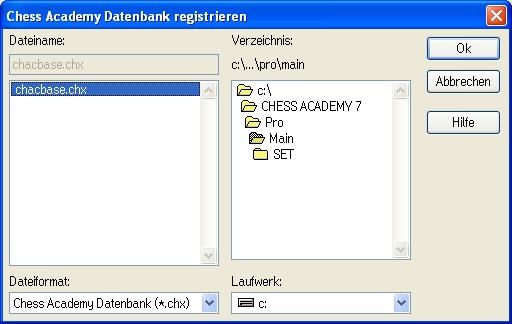 chessacademy datenbank hinzufuegen