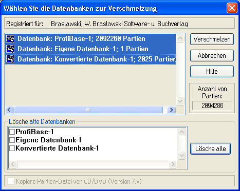 chessacademy datenbanken verschmelzen
