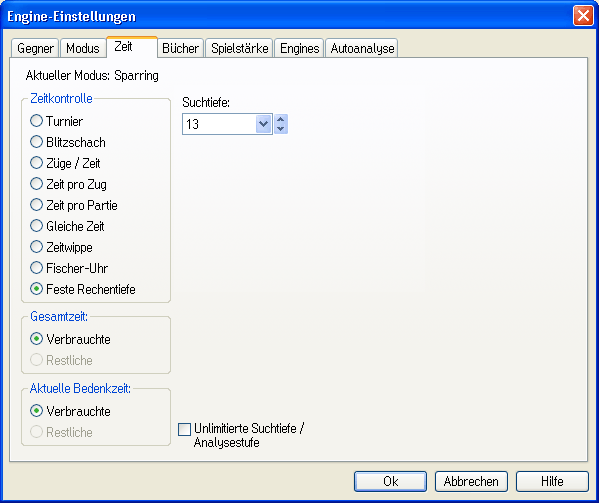 chessacademy engine zeiteinstellungen feste rechentiefe