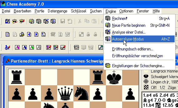 chessacademy menu auto analyse