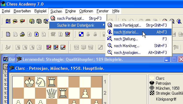 search material in database