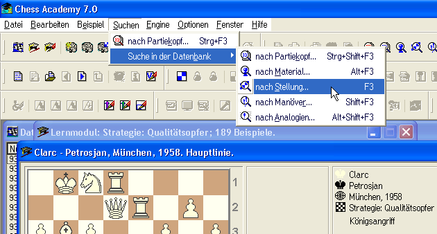 search position in database